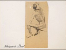 Naked Women Drawings Study Colarossi 20th