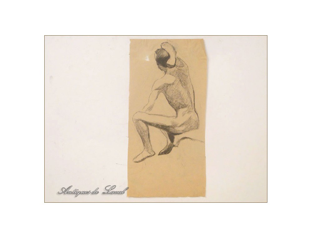 Naked Woman Drawings Study Colarossi 20th