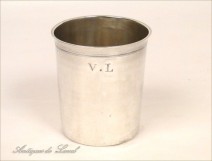 Solid silver cup timbale Minerva nineteenth