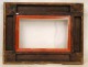 Stucco golden wooden frame, decorated with foliage, Napoleon III nineteenth