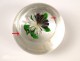 Clipboard, Baccarat crystal sulfide or St. Louis, decorated with a flower nineteenth