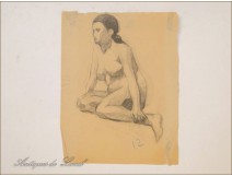 Naked Women Drawings Study Colarossi 20th