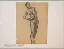 Naked Men Drawings Study Colarossi 20th