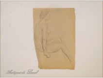 Naked Women Drawings Study Colarossi 20th