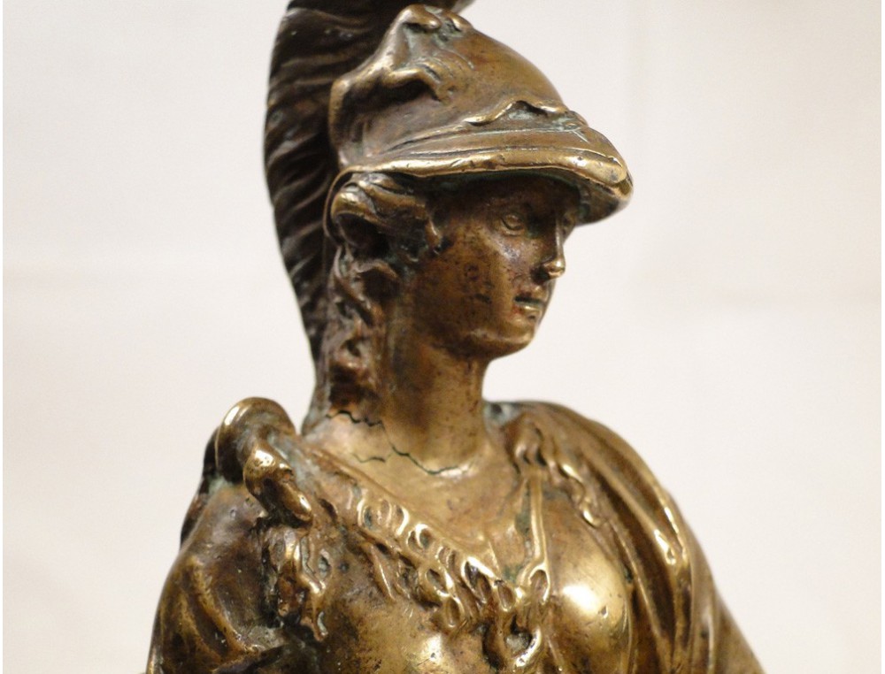 Gilt bronze statue sculpture, representing Minerva or Athena, XIX