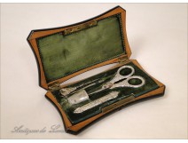 Sewing kit Charles X in silver nineteenth