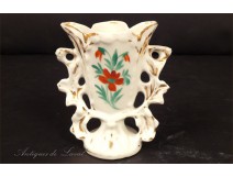 Flower Vase Porcelain Gilding NAPIII Paris 19th