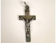Cross, crucifix pendant bronze, silver XVII