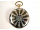Masonic pocket watch solid silver niello, decorated with attributes franc-masons, twentieth