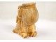 Netsuke carved ivory figure with wicker basket and Asian frog, Japan, nineteenth