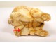 Netsuke carved ivory figure with wicker basket and Asian frog, Japan, nineteenth