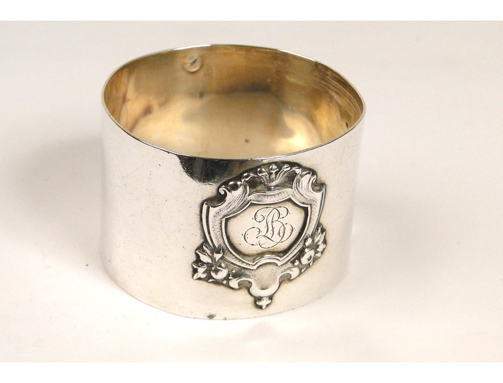 Rond De Serviette En Argent Massif - Poinçon Minerve - Diamètre 47 Mm - Occasion