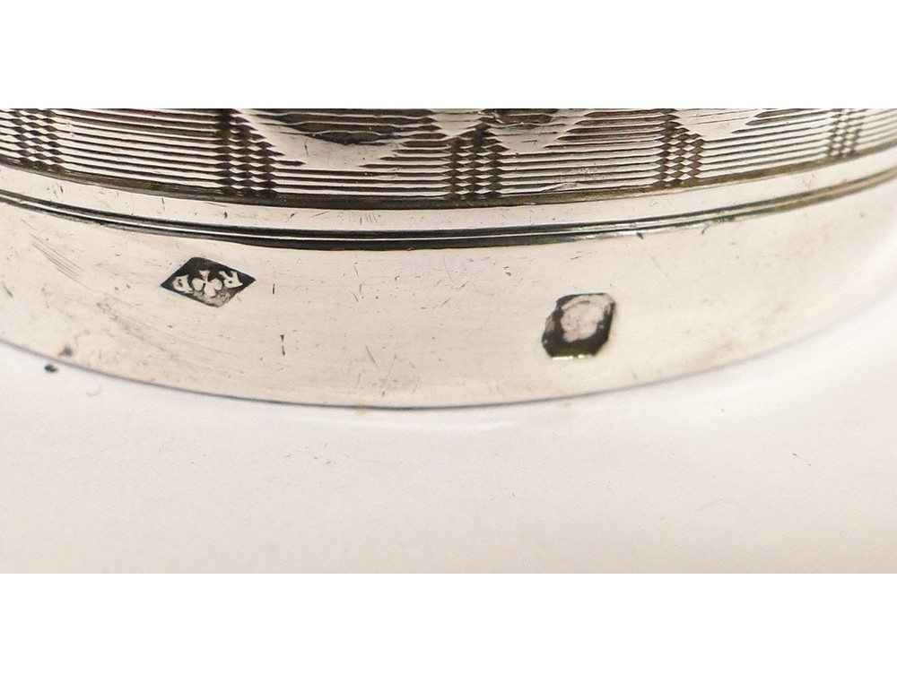 Rond De Serviette En Argent Massif - Poinçon Minerve - Diamètre 47 Mm - Occasion