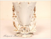 Flower Vase Porcelain Gilding NAPIII Paris 19th