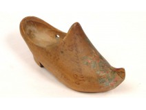 Carved Wood Souvenir shoe Vals-Les-Bains Ardèche 20th Folk Art