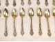 16 silver teaspoons, Napoleon III nineteenth