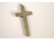Cross pendant in sterling silver and mother-nineteenth
