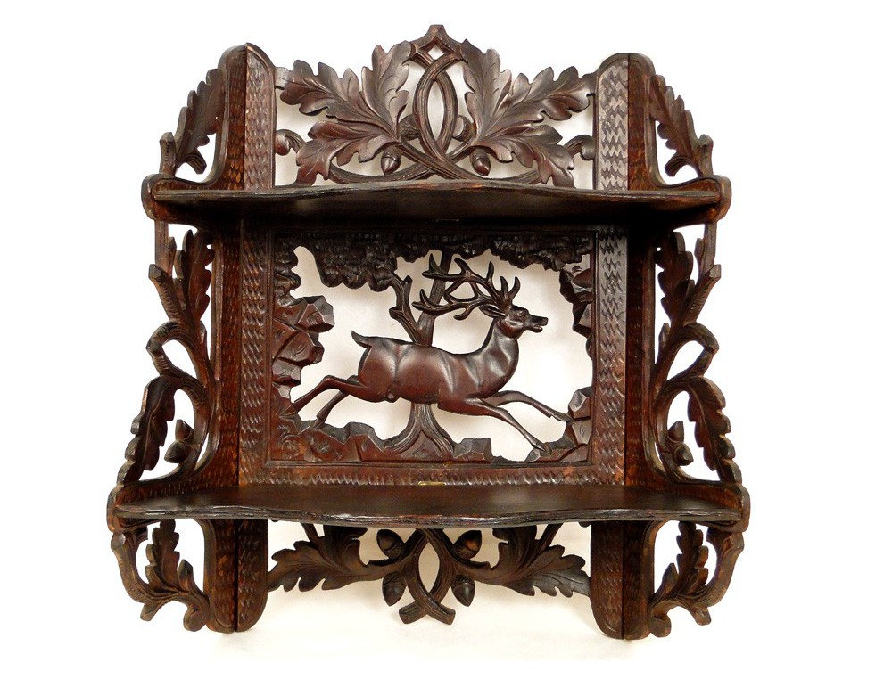 etagere bois sculpte