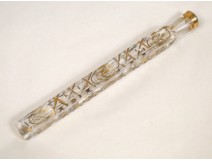 Bottle salt crystal or glass, decorated with flowers and foliage gilding nineteenth