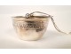 Tea strainer in silver, punches Minerva and goldsmith nineteenth
