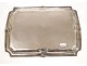 Silver platter, decorated with foliage, Goldsmith Gallia France, twentieth