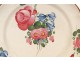 Earthenware plate of Marseille, Flowers, eighteenth