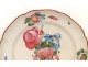 Earthenware plate of Marseille, Flowers, eighteenth