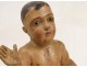 Sculpture, carved wooden polychrome Child Jesus, Italy, 18th