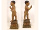 Sculpture, carved wooden polychrome Child Jesus, Italy, 18th