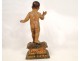Sculpture, carved wooden polychrome Child Jesus, Italy, 18th