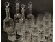 Service of glasses and decanters, crystal Baccarat or St. Louis, XIXth