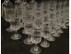 Service of glasses and decanters, crystal Baccarat or St. Louis, XIXth