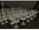Service of glasses and decanters, crystal Baccarat or St. Louis, XIXth