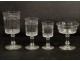 Service of glasses and decanters, crystal Baccarat or St. Louis, XIXth