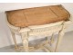 Louis XVI console, lacquered wood carved marble, Napoleon III nineteenth