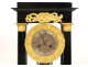 Empire clock columns, bronze gooseneck, blackened wood nineteenth