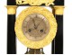 Empire clock columns, bronze gooseneck, blackened wood nineteenth