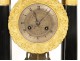 Empire clock columns, bronze gooseneck, blackened wood nineteenth