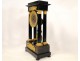Empire clock columns, bronze gooseneck, blackened wood nineteenth