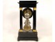 Empire clock columns, bronze gooseneck, blackened wood nineteenth