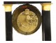 Empire clock columns, bronze gooseneck, blackened wood nineteenth