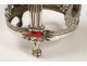 Mustard solid silver garlands and flowers, Napoleon III nineteenth