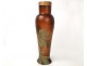 Pete glass vase, Legras Montjoye flowers, 49 cm Art Nouveau, nineteenth
