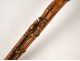 Boxwood carved cane, dog head, cops and snakes, Pop Art XIX