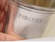 Pair of silver goblets tumblers, A.Porcher, punch Rooster nineteenth