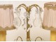 Pair of candlesticks with tassels, gilt bronze and crystal nineteenth