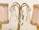 Pair of candlesticks with tassels, gilt bronze and crystal nineteenth