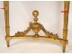 Console Louis XVI carved gilt and marble, flowers, XVIII