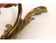 Pair of Art Nouveau bronze and glass paste signed Art of France