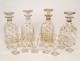 Liqueur Boulle marquetry, carafes of Baccarat crystal glasses, NapIII nineteenth